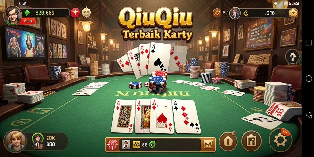 Tampilan gameplay QiuQiu yang seru dan menarik di 66K.