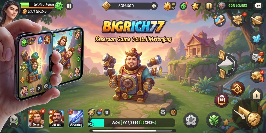 Tampilan gameplay BIGRICH77 yang penuh warna dan menarik.