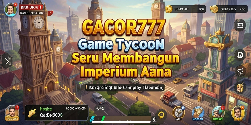 Tampilan menarik gameplay Tycoon GACOR77 dengan berbagai pilihan bisnis.