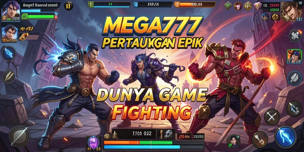 Screenshot utama MEGA777 menampilkan aksi bertarung yang mendebarkan.