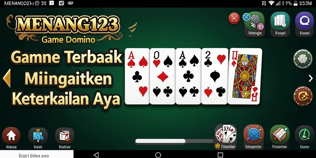 Tampilan gameplay seru dan menarik dari MENANG123 saat bermain domino.