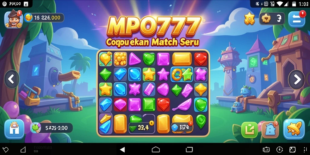 Tampilan gameplay <strong>MPO777</strong> yang penuh warna dan menantang.