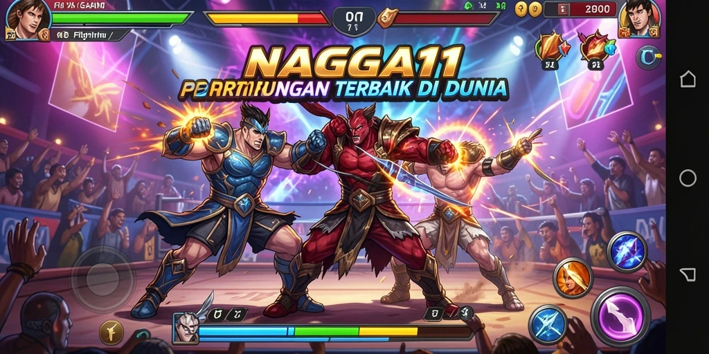 Tampilan gameplay menarik dari NAGA11 dalam pertarungan penuh aksi.