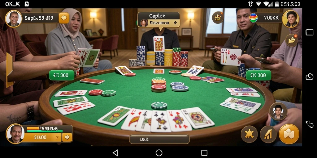 Tampilan gameplay Gaple yang seru dan interaktif.